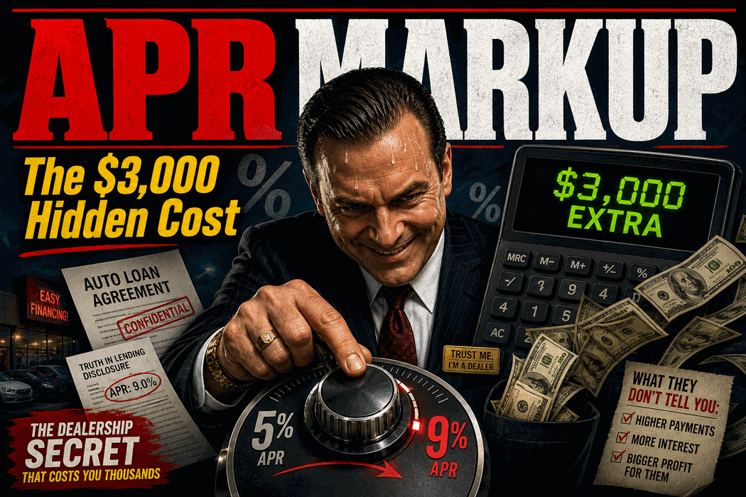 Dealer secretly increasing APR rate on car loan — APR markup trick costing buyers $3,000