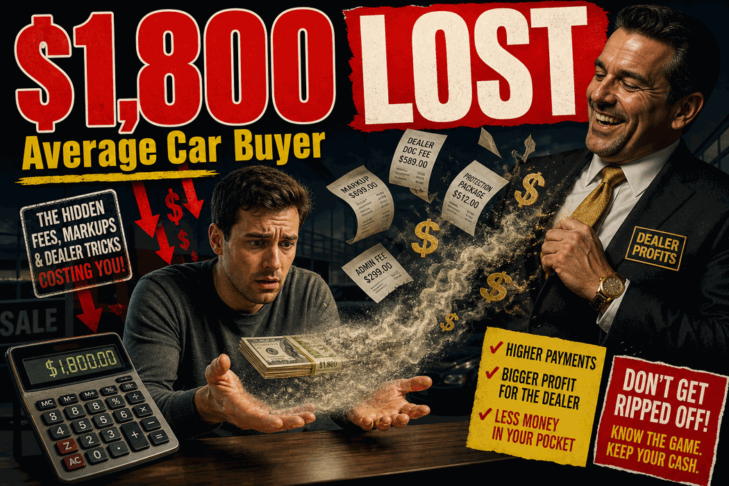 Average car buyer losing $1,800 to dealer tricks and hidden fees at dealership